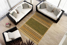 Load image into Gallery viewer, Kilim Lory tribal 100% Cotone, indiano, fatto a mano 150x90 cm Lavabile in LAVATRICE
