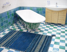 Load image into Gallery viewer, Kilim Lory tribal 100% Cotone, indiano, fatto a mano 160x60 cm
