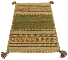 Carica l&#39;immagine nel visualizzatore di Gallery, Kilim Lory tribal 100% Cotone, indiano, fatto a mano 200x140 cm
