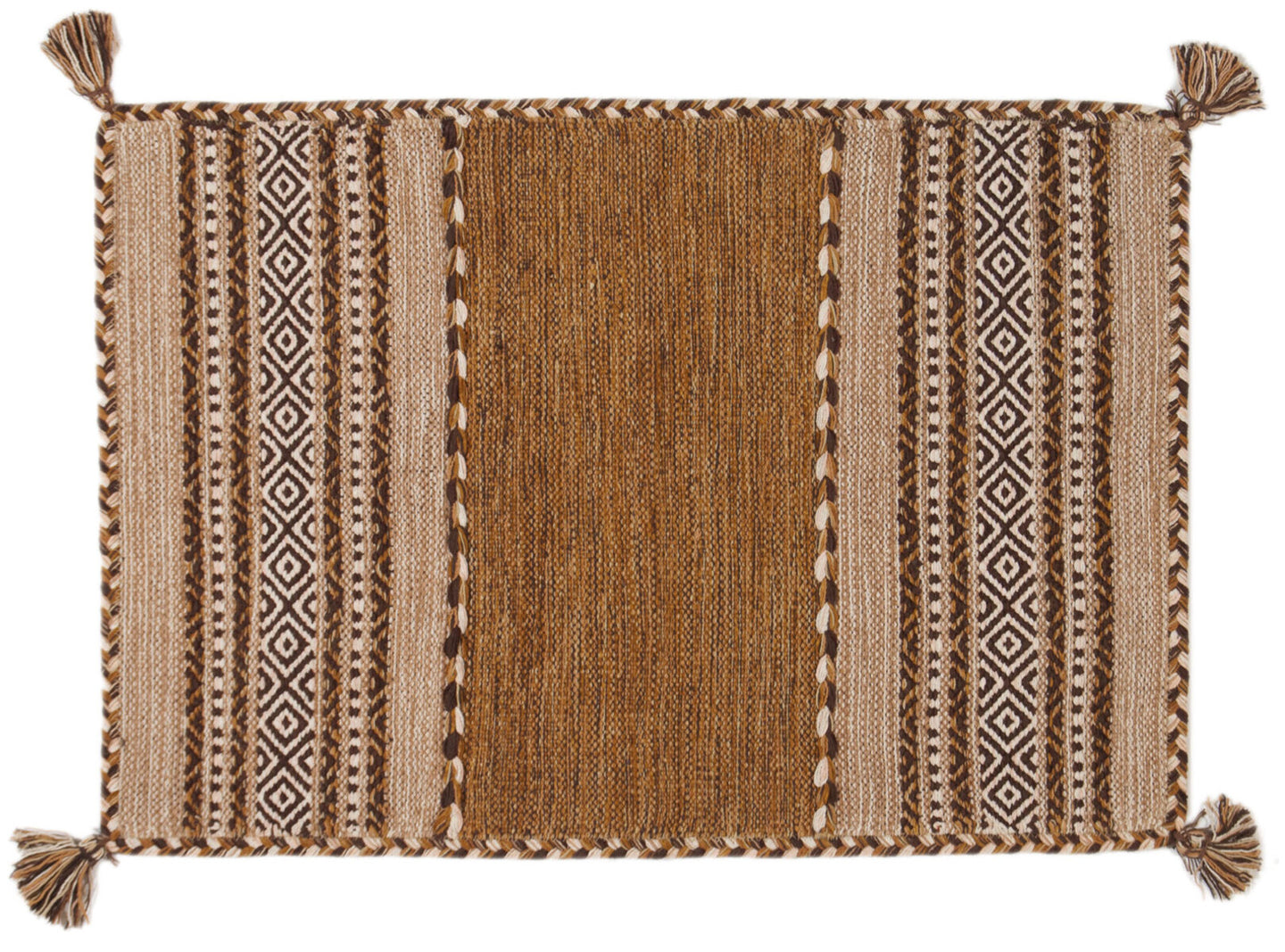 Kilim Lory tribal 100% Cotone, indiano, fatto a mano 230x160 cm